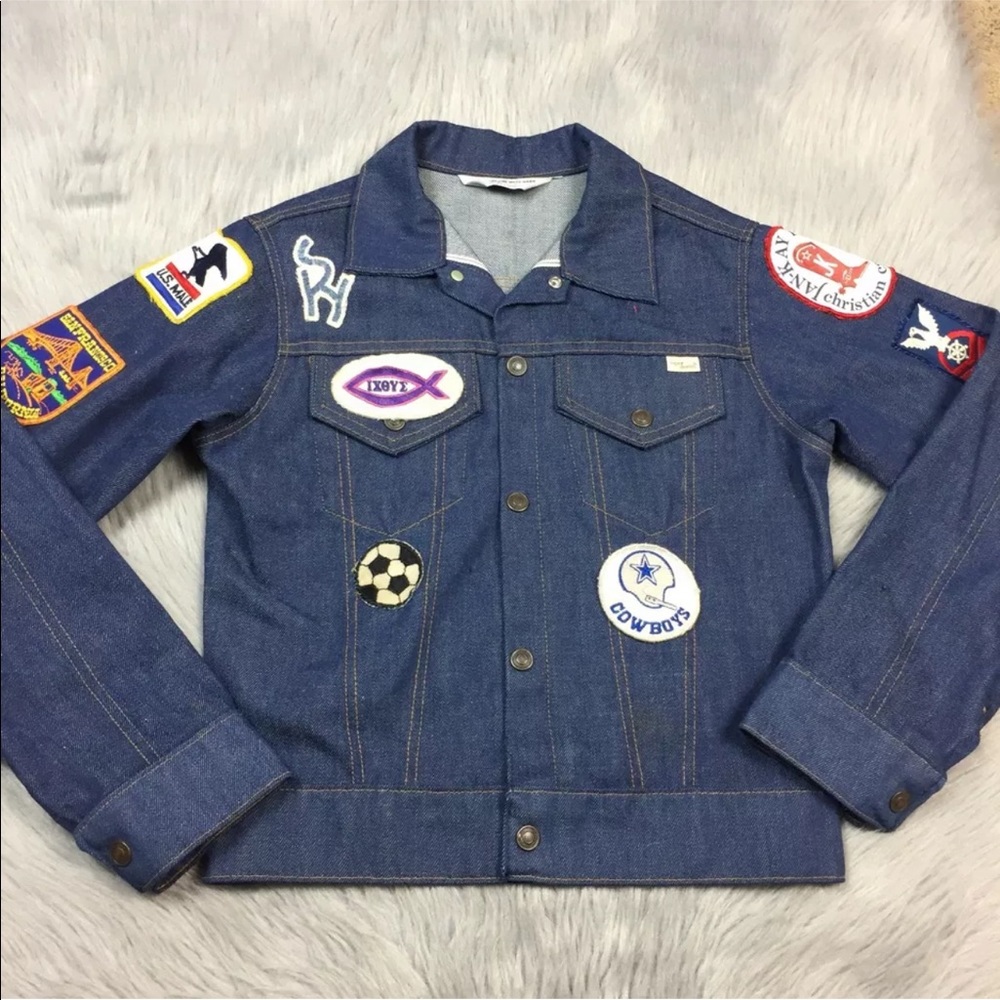 Vintage 70s Jcpenney Denim Snap Up Jacket